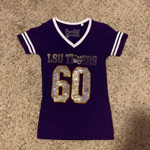 LSU tigers sequin top size small